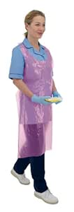 Disposable Economy Flat Packed Aprons (Pink)