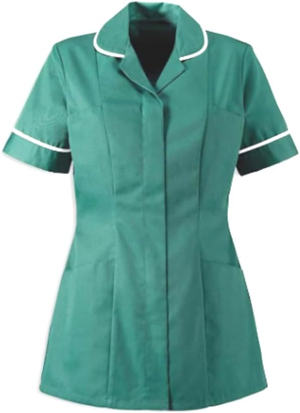 Green with White Stripes - Healthcare Tunic Woman