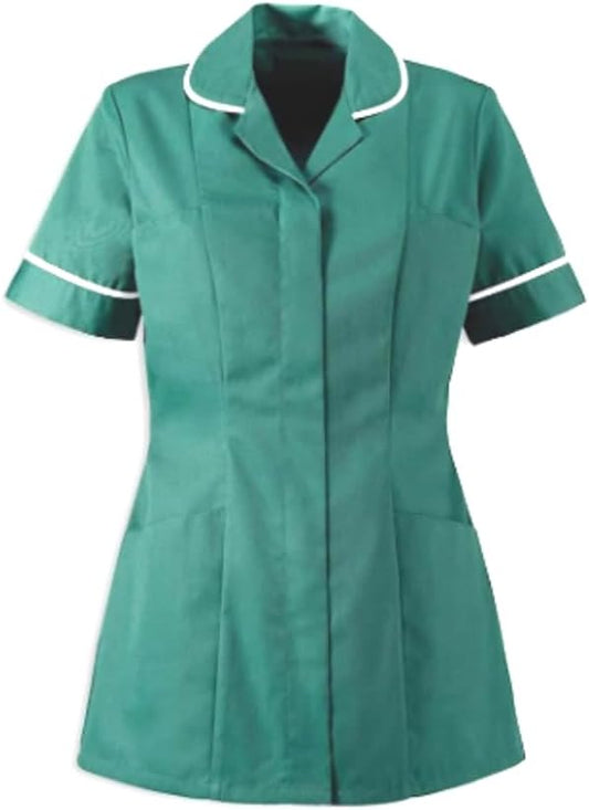 Green with White Stripes - Healthcare Tunic Woman