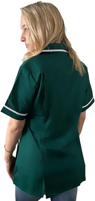 Green with White Stripes - Healthcare Tunic Woman