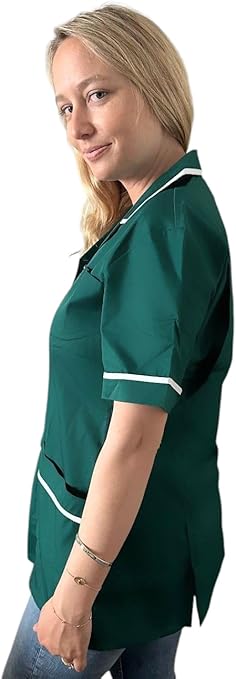 Green with White Stripes - Healthcare Tunic Woman