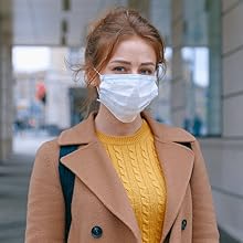 Disposable Blue Face Masks: 3 Ply High Filtration & Dustproof Mouth Cover Covering