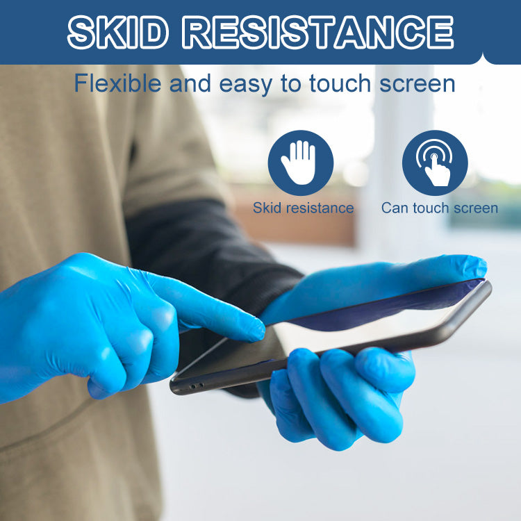 Premium Blue Nitrile Gloves – Powder Free – 100 Gloves Per Box