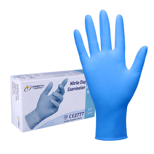 Premium Blue Nitrile Gloves – Powder Free – 100 Gloves Per Box