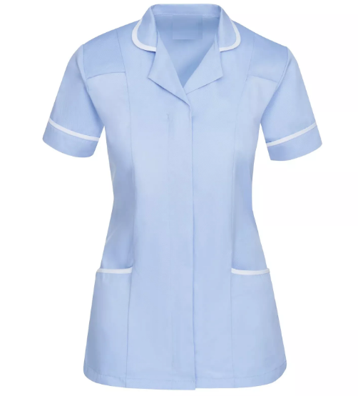 Sky Blue with White  Stripes - Healthcare Tunic Woman