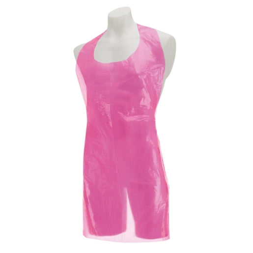 Disposable Economy Flat Packed Aprons (Pink)